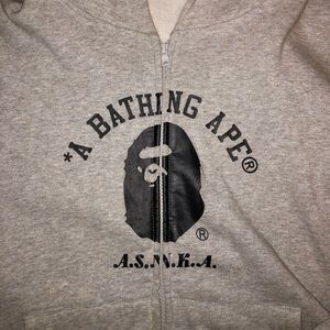 BAPE Zip up Hoodie Grey
